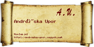 Andráska Upor névjegykártya